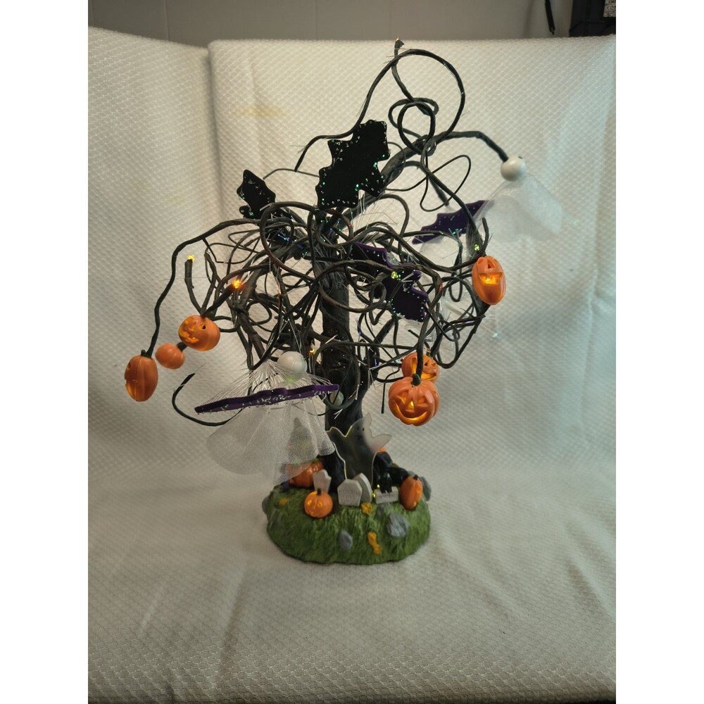 Vintage Avon Glowing Fiber Optic Halloween Tree Read Description*As Is